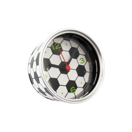 Reloj de aluminio Football presentado en lata