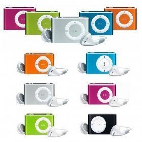 MP3 Player Clip + Auriculares + Cable USB en caja