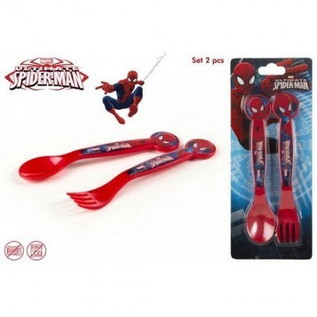 Set 2 Cubiertos PVC Spiderman